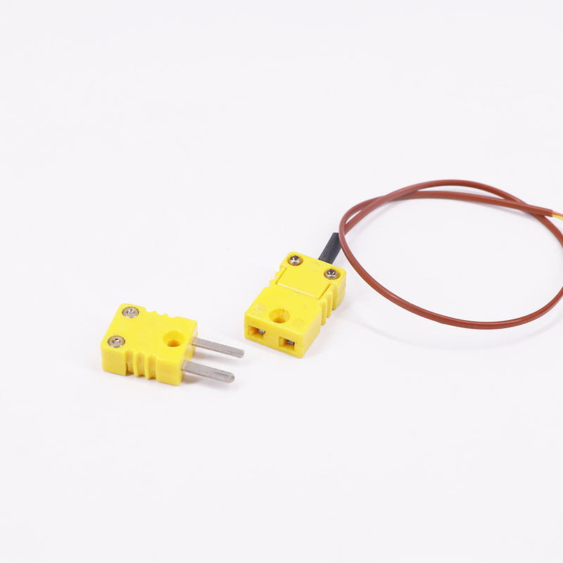 Smeđi PTFE plašt za mjerenje temperature 2-žilni produžni kabel za termoelement s utikačem termopara za izravni kontakt K-tip senzora